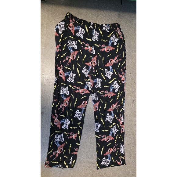 Vintage Y2K Guitar Hero Pajama Lounge Pants Size M - Picture 2 of 3